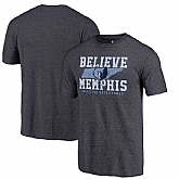 Memphis Grizzlies Fanatics Branded Navy Believe Memphis Hometown Collection Tri Blend T-Shirt